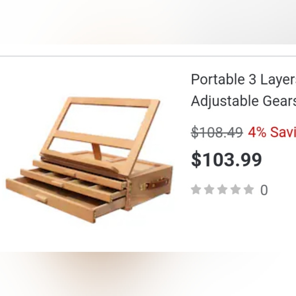 Artist drawer stand solid wood